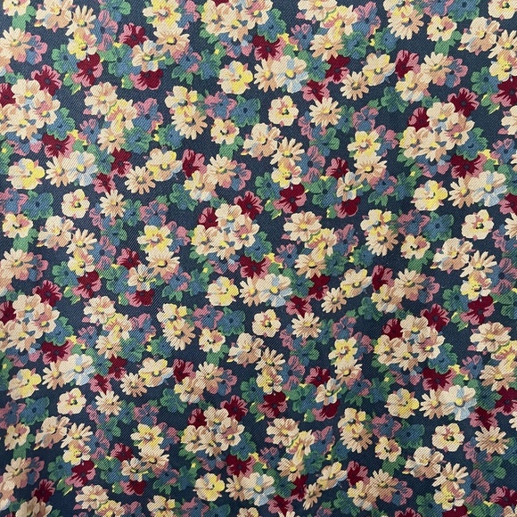 Vintage Laura Ashley Silk Floral Print Button Down Tie Skirt - Picture 6 of 9